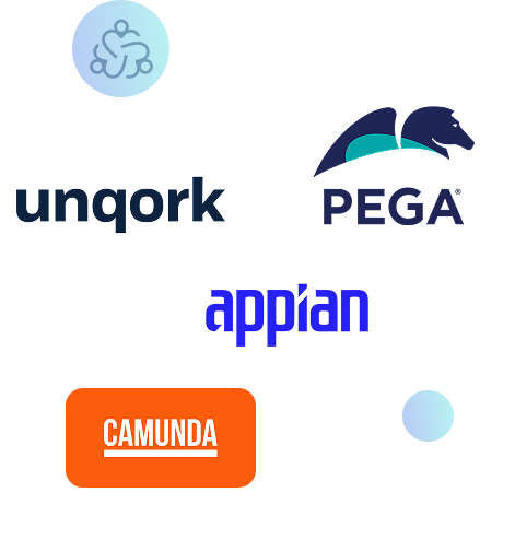 Unqork, Pega, Appian, Camunda