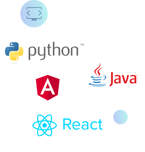 Python, Angular, Java, React